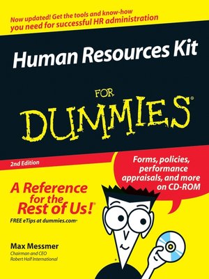 cover image of Human Resources Kit For Dummies